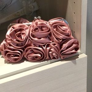 Charming satin evening bag